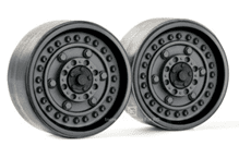 1.9 Inch Heavy Metal Wheels Black-cyan #G06