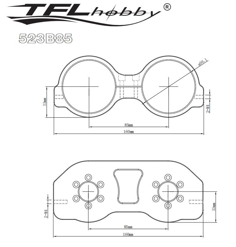 TFL 56mm Dual Motor Mount (Red)