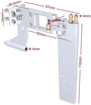 110mm Rudder With 4mm Strut and Flex Shaft