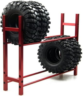 RC Car Tyre Rack Aluminium Alloy Wheels Shelf Garage Scale 