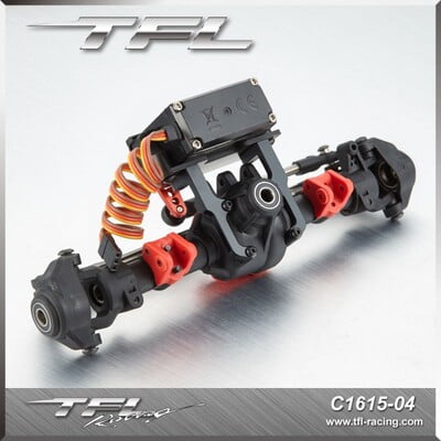 SCX10 II Upgrade Servo Holder W/ Linkage Rod on Front Axle SCX10 II Upgrade Servo Holder W/ Linkage Rod on Front Axle
