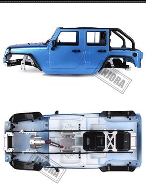 1/10 RC Crawler Car 313mm 312mm 12.3" Wheelbase Gearbox Metal Chassis Frame