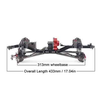 1/10 RC Crawler Car 313mm 312mm 12.3" Wheelbase Metal Chassis Frame Suspension