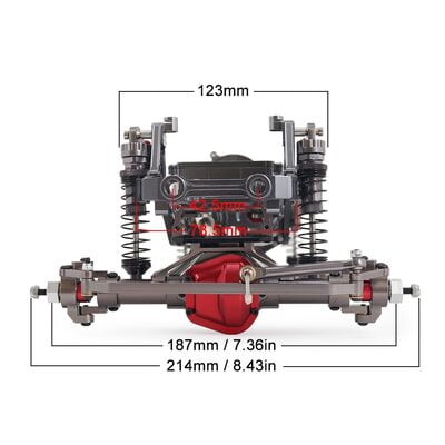 1/10 RC Crawler Car 313mm 312mm 12.3" Wheelbase Metal Chassis Frame Suspension