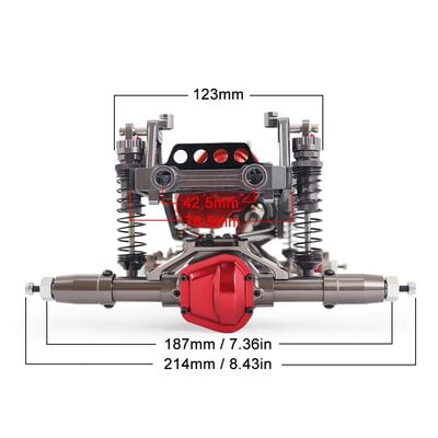 1/10 RC Crawler Car 313mm 312mm 12.3" Wheelbase Metal Chassis Frame Suspension