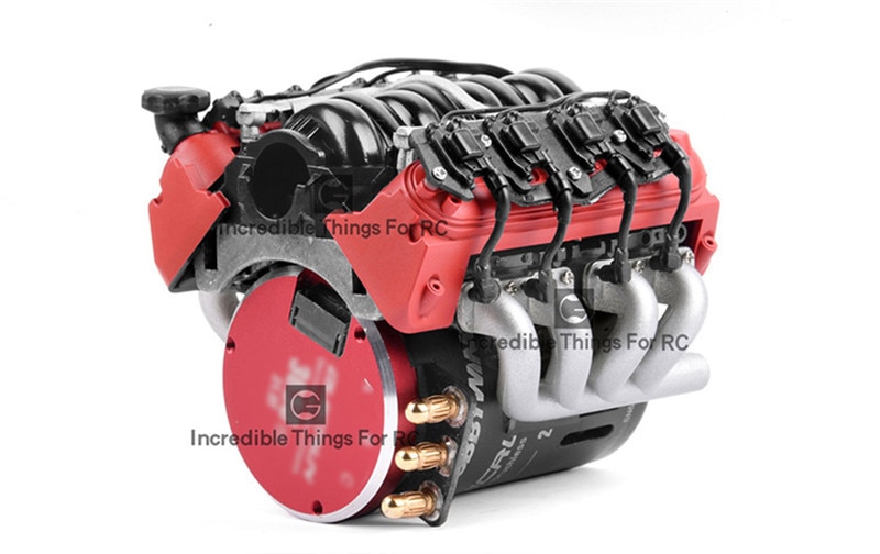 Scale Motor Cover Fan Cooling V8 TRX4 TRX6 AXIAL SCX10 90046 VS4
