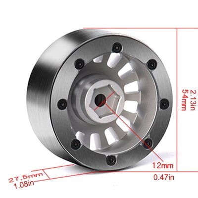 GRC 1.9" Multi Spoke Aluminium Beadlock (1Pr) GRC 1.9" Multi Spoke Aluminium Beadlock (1Pr)
