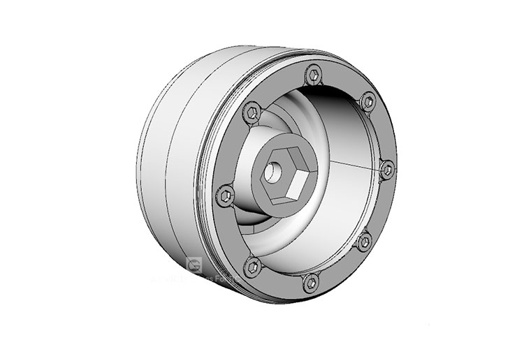 GRC Retro 1.9 beadlock wheels 1Pr