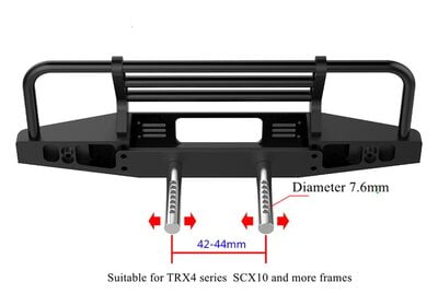 GRC Aluminium Front Bumper Set Black/Silver