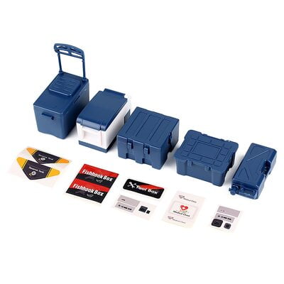 Scale 1:10 Storage Cargo Luggage Fishing Boxes Crawler 