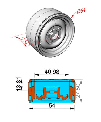 GRC Retro Wheels 4 Spoke (1Pr)