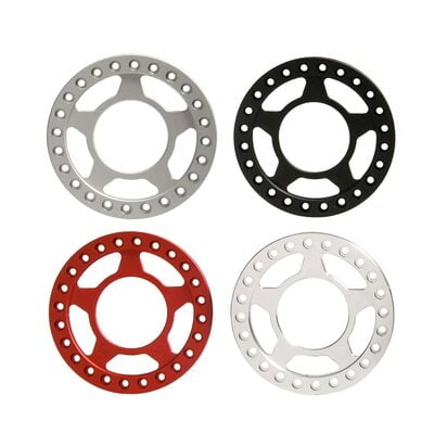 1.9" Aluminium 5 Spoke Star Beadlock Rings Red Silver Grey Black