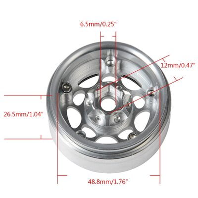 1.9" 27mm Aluminium Beadlock Wheels "O Series" (Pr)