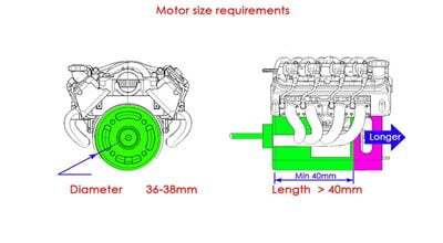 Scale Motor Cover Fan Cooling V8 TRX4 TRX6 AXIAL SCX10 90046 VS4