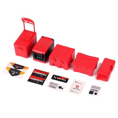 Scale 1:10 Storage Cargo Luggage Fishing Boxes Crawler 