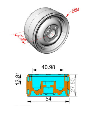 GRC Retro 1.9 beadlock wheels 1Pr