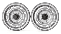 1.9 Inch Heavy&Old-fashioned Metal Wheels Silver #G05