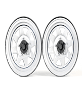 1.9 Inch Heavy&Old-fashioned Metal Wheels White #G04