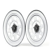 1.9 Inch Heavy&Old-fashioned Metal Wheels White #G04