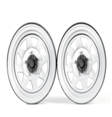 1.9 Inch Heavy&Old-fashioned Metal Wheels White #G04 1.9 Inch Heavy&Old-fashioned Metal Wheels White #G04