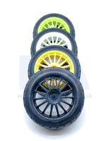 HPI Racing WR8 Tarmac Wheels - 2 Piece Black 2.2 57x35mm Replacement Wheels For Rally Cars