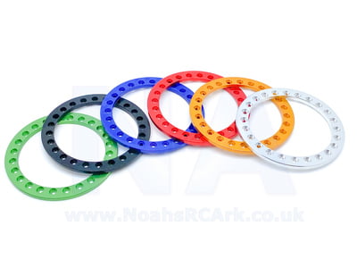 2.2" Aluminium Beadlock Rings Black Blue Green Orange Red Silver