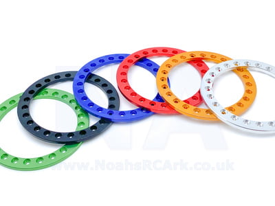 2.2" Aluminium Beadlock Rings Black Blue Green Orange Red Silver