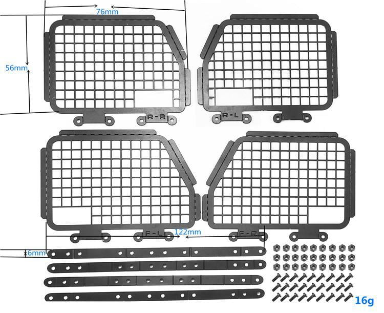 Traxxas Scale Defender Window Guards Cage Protection Folding D110 ...