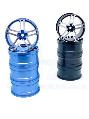 RC Car Alloy Wheel Rim Kyosho Tamiya Sakura HPI Blue Black 52mm 26mm 1/10 Metal RC Car Alloy Wheel Rim Kyosho Tamiya Sakura HPI Blue Black 52mm 26mm 1/10 Metal