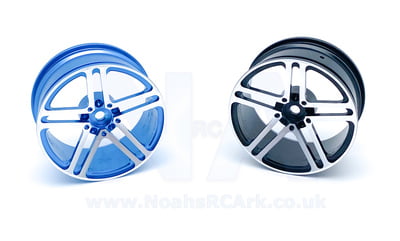 RC Car Alloy Wheel Rim Kyosho Tamiya Sakura HPI Blue Black 52mm 26mm 1/10 Metal