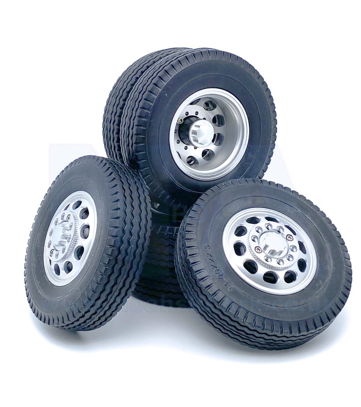 RC Tamiya Truck 1:14 Wheels And Tyres Aluminium Alloy Scale RC Tamiya Truck 1:14 Wheels And Tyres Aluminium Alloy Scale