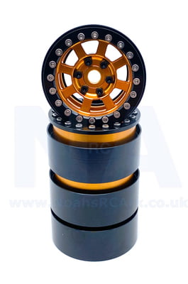 Aluminium 8 Spoke Gold Beadlock Wheels Aluminium 8 Spoke Gold Beadlock Wheels