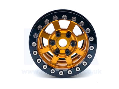 Aluminium 8 Spoke Gold Beadlock Wheels Aluminium 8 Spoke Gold Beadlock Wheels