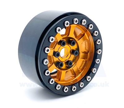 Aluminium 8 Spoke Gold Beadlock Wheels