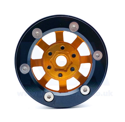 Aluminium 8 Spoke Gold Beadlock Wheels Aluminium 8 Spoke Gold Beadlock Wheels