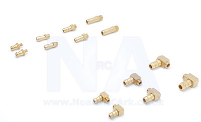 1 Pair Brass Threaded Nipples