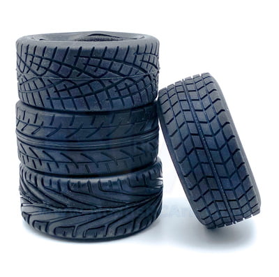 RC Car 1:10 Road Tyre Set Scale Rubber 62mm 26mm Traxxas HSP Tamiya HPI Kyosho