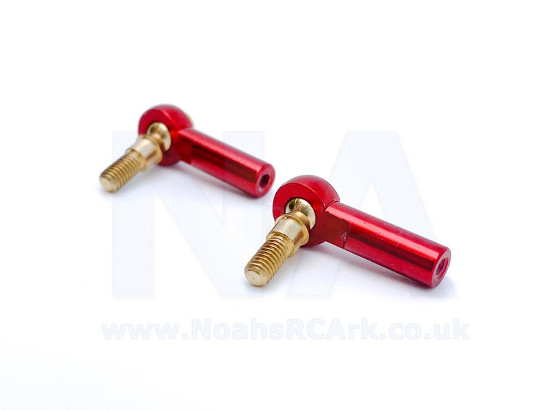 Pushrod Connector Ball Joint Aluminium Brass Alloy Red M2 M3