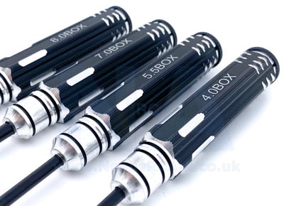 Set of 4 Socket Wrench Driver Aluminium Alloy 4mm 5.5mm 7mm 8mm RC Set of 4 Socket Wrench Driver Aluminium Alloy 4mm 5.5mm 7mm 8mm RC