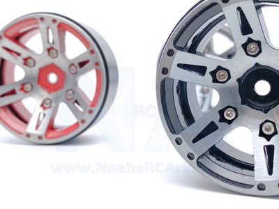 1.9" Beadlock Aluminium Alloy Red Gun Metal Black Crawler Car RC 4 Wheels Rim 1.9" Beadlock Aluminium Alloy Red Gun Metal Black Crawler Car RC 4 Wheels Rim