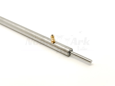 Solid Stainless 4mm Shaft w/Bearings & Nipple