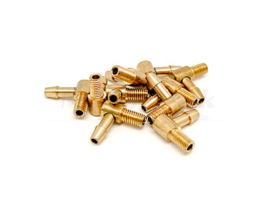 2 x M5 Brass 90 Degree (Long Thread)