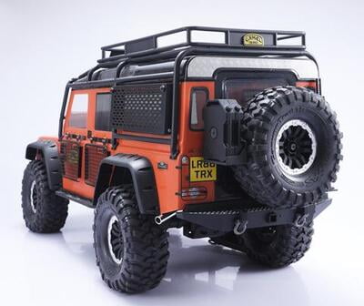 TRX4 Defender Upper Rear Protective Chequer Plate Black/Silver TRX4 Defender Upper Rear Protective Chequer Plate Black/Silver