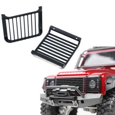 1 Pair RC Crawler Defender TRX4 Landrover Metal Front Headlight Grille Guard