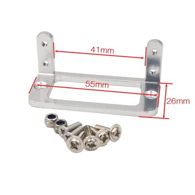 Aluminium Servo Mount (Standard) Alloy Silver RC Boat Car Plane Dog Quad Heli