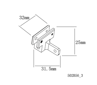 TFL Aluminium Rudder Arm/Hub (160-180mm)