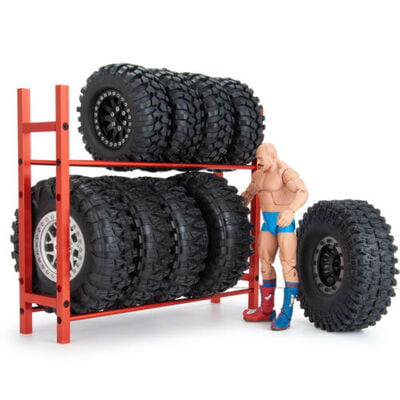 RC Car Tyre Rack Aluminium Alloy Wheels Shelf Garage Scale 