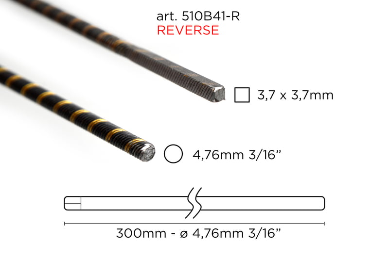 Reverse Flex Shaft (4.76mm Reverse-300mm-Round/Square)